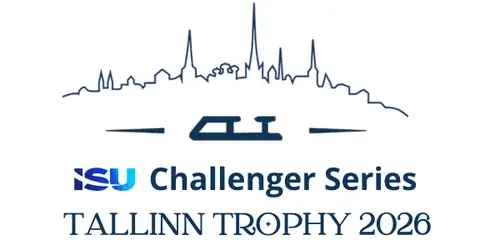 Logo kujutab teksti "ISU Challenger Series TALLINN TROPHY 2026" stiliseeritud graafikaga kohal