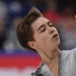Uduv figure skater valge ülla, võib olla mees skater